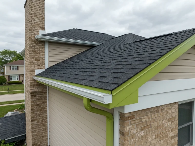 New architectural shingle roof installation