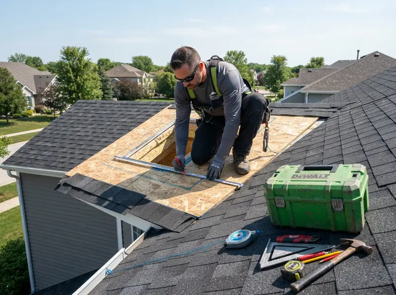 Professional skylight layout and measurement Professional skylight layout and measurement